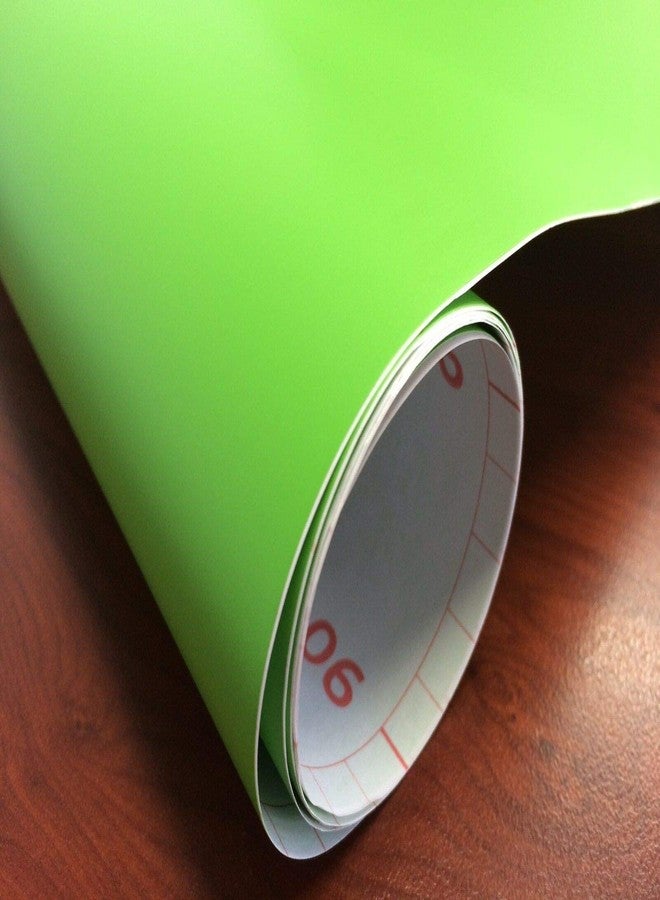 Fusion Graphix Matt Green Vinyl Contact Paper Decorative Self Adhesive Shelf Liner Waterproof Removable Peel and Stick Wallpaper for Bedroom Living Room Wall Décor (12x90 inch) - Image 1